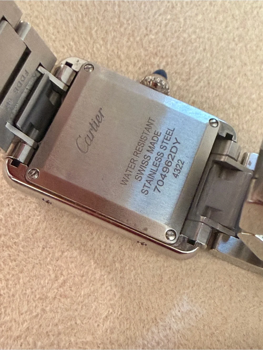 Cartier Tank Must De Cartier Watch Small Silver Roman Dial Steel Watch Ref 4322